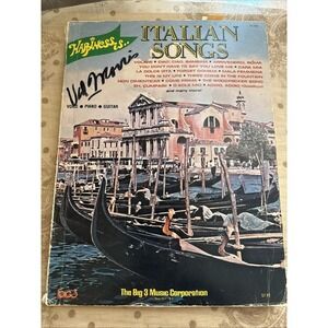Vintage Happiness Is Italian Songs The Big 3 Music Corporation  1952 Sheet Music